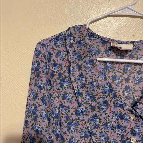 Free People Multicolor Floral Button-Down Blouse - Picture 6 of 8